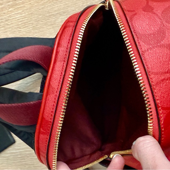 Coach Mini Signature Red Backpack-Authentic - Picture 11 of 16